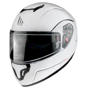 Casco MT ATOM SV Solid GLOSS PEARL WHITE: imagen 5