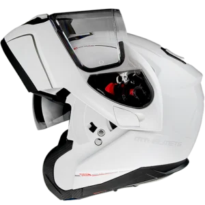 Casco MT ATOM SV Solid GLOSS PEARL WHITE: imagen 3