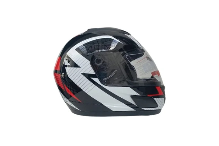 Casco Rush Graphics Blanco y Rojo